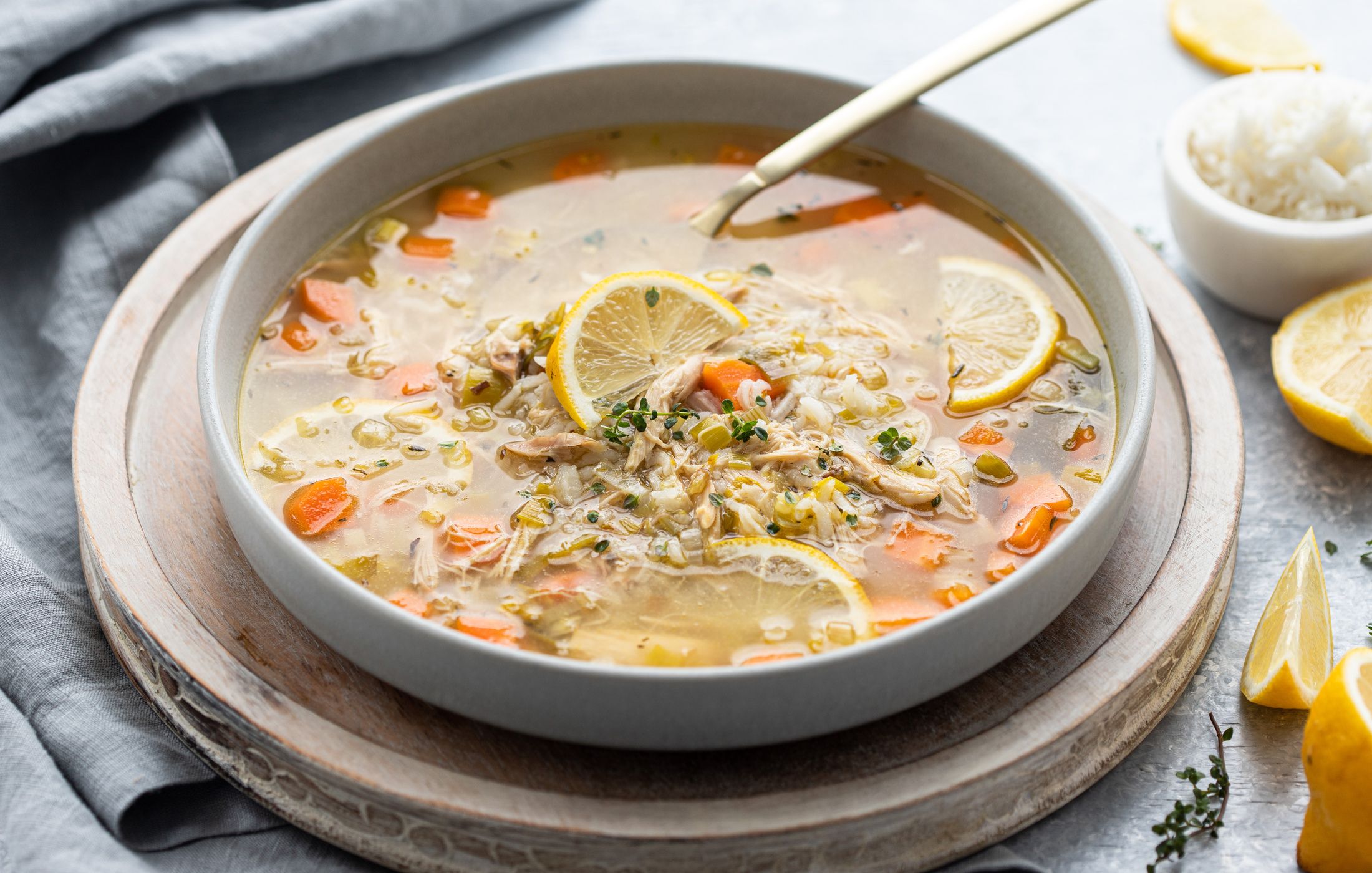 Chicken Soup with Lemons, Leeks, and Rice-2